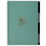 {{photo.Alt || photo.Description || 'Тетрадь обложка пластик, А5 80 л., гребень, 4 разделителя, клетка, BRAUBERG, зеленый, 405367'}}