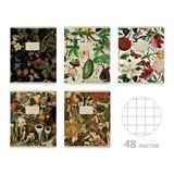 {{photo.Alt || photo.Description || 'Тетрадь А5 48 л. BRUNO VISCONTI скоба, клетка, Soft Touch, фольга, &quot;FLORA&quot; (5 видов), 7-48-1343'}}