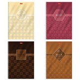 {{photo.Alt || photo.Description || 'Тетрадь А4 96 л., HATBER, гребень, клетка, металлизированный картон, выборочный лак, &quot;Chocolate&quot; (микс), 083451, 96Т4мтлВ1гр'}}