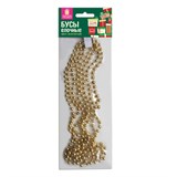 {{photo.Alt || photo.Description || 'Бусы ёлочные диаметр 7,5 мм, длина 2,7 м, пластик, золотистые, ЗОЛОТАЯ СКАЗКА, 591136'}}