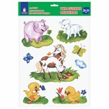 {{photo.Alt || photo.Description || 'Украшение для окон и стекла ЗОЛОТАЯ СКАЗКА &quot;Забавные зверюшки 1&quot;, 25,8х33,5 см, ПВХ, 591235'}}