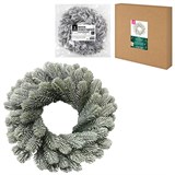 {{photo.Alt || photo.Description || 'Венок новогодний заснеженный, диаметр 40 см &quot;Снежная зима&quot;, литой ПЭТ, ЗОЛОТАЯ СКАЗКА, 592519'}}