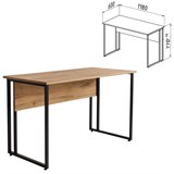 {{photo.Alt || photo.Description || 'Стол BRABIX &quot;SMART CD-019&quot;, 1180х600х770 мм, ЛОФТ, металл/ЛДСП бунратти, каркас черный, 641948'}}