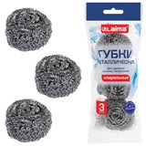 {{photo.Alt || photo.Description || 'Губки (мочалки) металлические спиральные 3х15 г, КОМПЛЕКТ 3 шт., для посуды, гриля, плиты, LAIMA (ЛАЙМА), 700060'}}