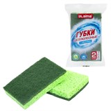 {{photo.Alt || photo.Description || 'Губки для посуды 110х70х20 мм, ЦЕЛЛЮЛОЗНЫЕ + АБРАЗИВ, КОМПЛЕКТ 2 штуки, зеленые/зеленый абразив, LAIMA, 700258'}}