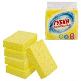 {{photo.Alt || photo.Description || 'Губки для посуды 110х70х20 мм, ЦЕЛЛЮЛОЗНЫЕ, КОМПЛЕКТ 5 штук, желтые, LAIMA, 700259'}}