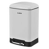 {{photo.Alt || photo.Description || 'Ведро мусорное с педалью 6 л, крышка с доводчиком, белое матовое, металл, LAIMA ULTRA, 701569'}}