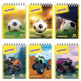 {{photo.Alt || photo.Description || 'Блокнот МАЛЫЙ ФОРМАТ А7 75х105 мм, 40 л., гребень, картон, клетка, ЮНЛАНДИЯ, "Монстр-трак" / "Футбол", 129859'}}