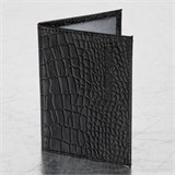 {{photo.Alt || photo.Description || 'Обложка для паспорта натуральная кожа крокодил, PASSPORT, черная, BRAUBERG, 237185'}}