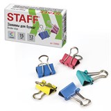 {{photo.Alt || photo.Description || 'Зaжимы для бумаг STAFF Profit, КОМПЛЕКТ 12 шт., 15 мм, на 45 листов, цветные, картонная коробка, 229050'}}