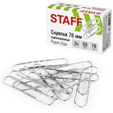 {{photo.Alt || photo.Description || 'Скрепки большие 78 мм, STAFF, оцинкованные, гофрированные, 50 шт., в картонной коробке, 270449'}}