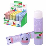 {{photo.Alt || photo.Description || 'Клей-карандаш Пастельные зверята: мышка, тигр, бегемот, 9 г, фигурный колпачок, BRAUBERG KIDS, 271140'}}
