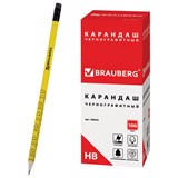 {{photo.Alt || photo.Description || 'Карандаш чернографитный BRAUBERG, 1 шт., Смайлики, НВ, c ластиком, корпус желтый, заточенный, 180654'}}