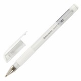 {{photo.Alt || photo.Description || 'Ручка гелевая с грипом BRAUBERG White, БЕЛАЯ, пишущий узел 1 мм, линия письма 0,5 мм, 143416'}}