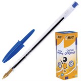 {{photo.Alt || photo.Description || 'Ручка шариковая BIC Cristal, СИНЯЯ, корпус прозрачный, узел 1 мм, линия письма 0,32 мм, 847898'}}