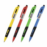 {{photo.Alt || photo.Description || 'Ручка шариковая автоматическая с грипом STAFF "BP-16 Neon", СИНЯЯ, ассорти, линия письма 0,35 мм, 143750'}}