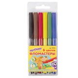 {{photo.Alt || photo.Description || 'Фломастеры ЮНЛАНДИЯ 6 цветов, УРОКИ РИСОВАНИЯ, вентилируемый колпачок, ПВХ, 151414'}}