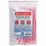 {{photo.Alt || photo.Description || 'Пакеты с замком ZIP LOCK зиплок, комплект 100 шт., 120х170 мм, ПВД, толщина 35 микрон, BRAUBERG, 606212'}}