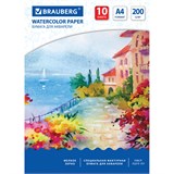 {{photo.Alt || photo.Description || 'Бумага для акварели А4, 10 л., 200 г/м2, 210х297 мм, BRAUBERG, Южное побережье, 125225'}}