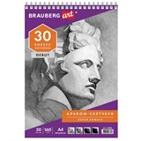 {{photo.Alt || photo.Description || 'Скетчбук, белая бумага 160 г/м2, 205х290 мм, 30 л., гребень, жёсткая подложка, BRAUBERG ART DEBUT, 110985'}}