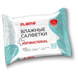 {{photo.Alt || photo.Description || 'Салфетки влажные 50 шт., АНТИБАКТЕРИАЛЬНЫЕ, удобный формат упаковки Возьми с собой, LAIMA, 115225'}}