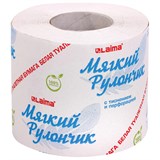 {{photo.Alt || photo.Description || 'Бумага туалетная МЯГКИЙ РУЛОНЧИК белая, 51 метр, 1-слойная, LAIMA, 114737'}}