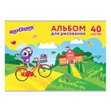 {{photo.Alt || photo.Description || 'Альбом для рисования, А4, 40 листов, скоба, обложка картон, ЮНЛАНДИЯ, 202х285 мм, Юнландик и школа (1 вид), 105090'}}
