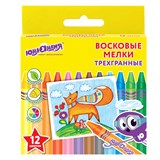 {{photo.Alt || photo.Description || 'Восковые мелки трехгранные ЮНЛАНДИЯ ЮНЛАНДИК И МУДРЫЙ ЛИС, НАБОР 12 цветов, 227289'}}