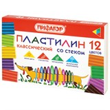 {{photo.Alt || photo.Description || 'Пластилин классический ПИФАГОР Веселая такса, 12 цветов, 180 г, СО СТЕКОМ, 106675'}}