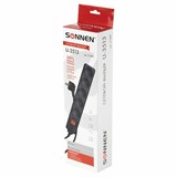 {{photo.Alt || photo.Description || 'Сетевой фильтр SONNEN U-3513, 5 розеток, с заземлением, выключатель, 10 А, 3 м, черный, 513489'}}