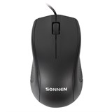 {{photo.Alt || photo.Description || 'Мышь проводная SONNEN М-201, USB, 1000 dpi, 2 кнопки + колесо-кнопка, оптическая, черная'}}