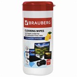 {{photo.Alt || photo.Description || 'Чистящие салфетки BRAUBERG д/экранов и пластика, универсальные, ЛИМОН, в тубе 100шт, влажные'}}