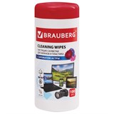 {{photo.Alt || photo.Description || 'Салфетки для экранов всех типов и пластика BRAUBERG с ароматом АСТРА, в тубе 100 шт., влажные, 511689'}}