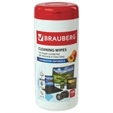 {{photo.Alt || photo.Description || 'Салфетки для экранов всех типов и пластика BRAUBERG с ароматом АБРИКОС, туба 100 шт., влажные, 513321'}}