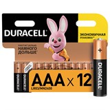 {{photo.Alt || photo.Description || 'Батарейки КОМПЛЕКТ 12 шт., DURACELL Basic ОРИГИНАЛ, AAA (LR03, 24А), алкалиновые, мизинчиковые'}}