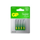 {{photo.Alt || photo.Description || 'Батарейки КОМПЛЕКТ 4 шт., GP Super, AAA (LR03, 24А), алкалиновые, мизинчиковые, блистер, 24A-2CR4'}}