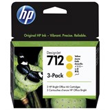Картридж струйный для плоттера HP (3ED79A) DesignJet T230/T250/T630/T650, №712, желтый, 3 шт., оригинальный 363914