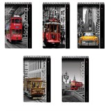 {{photo.Alt || photo.Description || 'Блокнот А5, 40 л., гребень, ламинированный картон, клетка, Альт, "Города", (5 видов), 3-40-463'}}