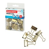 {{photo.Alt || photo.Description || 'Зaжимы для бумаг BRAUBERG EXTRA, КОМПЛЕКТ 12 шт., 19 мм, на 60 л., золотистые, европодвес, 229586'}}
