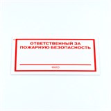 {{photo.Alt || photo.Description || 'Знак "Ответственный за пожарную безопасность", КОМПЛЕКТ 3 штуки, 100х200х2 мм, пластик, F21'}}