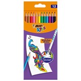 {{photo.Alt || photo.Description || 'Карандаши цветные стираемые с ластиком BIC "Kids Evolution Illusion", 12 цветов, круглые, 987868'}}