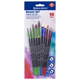 {{photo.Alt || photo.Description || 'Кисти BRAUBERG PREMIUM, набор 10 шт. (круглые пони - 5 шт., синтетика - 3 шт., плоские щетина - 2 шт.), блистер, 201023'}}