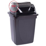 {{photo.Alt || photo.Description || 'Корзина для бумаг, 12 л, цельная, с вращающейся крышкой, черная, КР90'}}