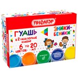 {{photo.Alt || photo.Description || 'Гуашь ПИФАГОР "ЭНИКИ-БЕНИКИ NEW", 6 цветов по 20 мл, 192525'}}