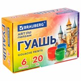 {{photo.Alt || photo.Description || 'Гуашь BRAUBERG "ART ПЕЙЗАЖ", 6 цветов по 20 мл, 192555'}}