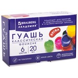 {{photo.Alt || photo.Description || 'Гуашь BRAUBERG "АКАДЕМИЯ КЛАССИЧЕСКАЯ ЭКСТРА", 6 цветов по 20 мл, 192371'}}