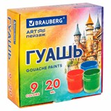 {{photo.Alt || photo.Description || 'Гуашь BRAUBERG "ART ПЕЙЗАЖ", 9 цветов по 20 мл, 192556'}}