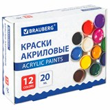 {{photo.Alt || photo.Description || 'Краски акриловые для рисования и творчества 12 цветов по 20 мл, BRAUBERG, 192564'}}