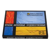 {{photo.Alt || photo.Description || 'Краски акриловые художественные BRAUBERG ART CLASSIC, НАБОР 24 цвета по 12 мл, в тубах, 191124'}}