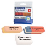 {{photo.Alt || photo.Description || 'Ластики BRAUBERG "Ultra Mix" 9 шт., размер ластика 41х14х8 мм/29х18х8 мм, натуральный каучук, 229604'}}